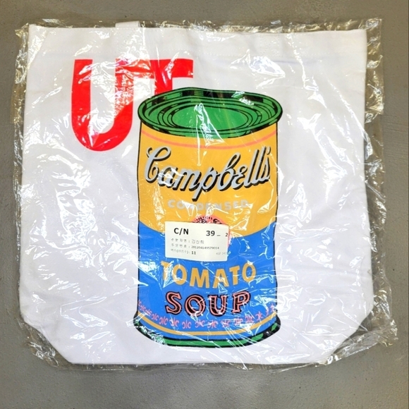 [BNIB] Uniqlo Andy Warhol Campbell Soup Can Cotton Canvas Tote Bag - Picture 6 of 10